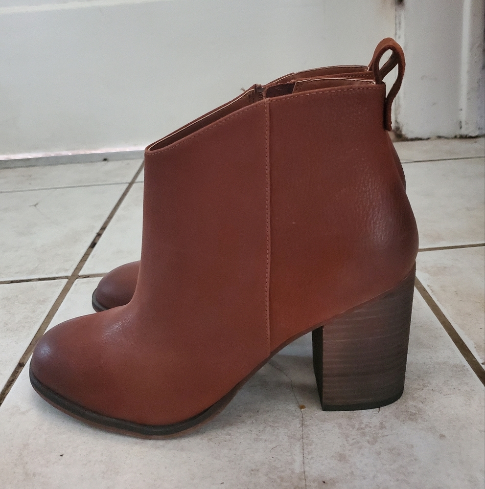 BP Brown Leather Ankle Boots